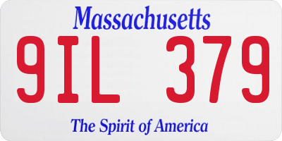 MA license plate 9IL379