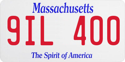 MA license plate 9IL400