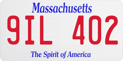MA license plate 9IL402