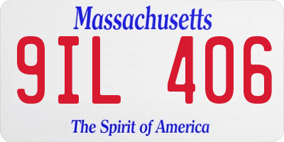 MA license plate 9IL406