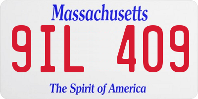 MA license plate 9IL409