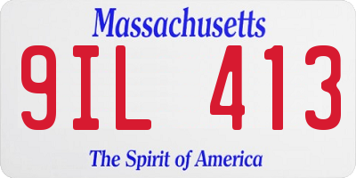 MA license plate 9IL413