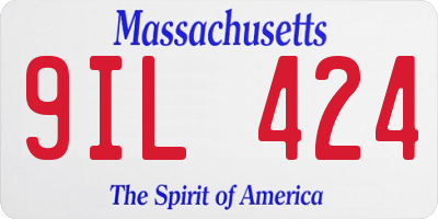 MA license plate 9IL424