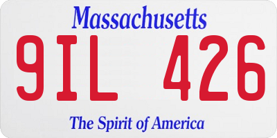 MA license plate 9IL426