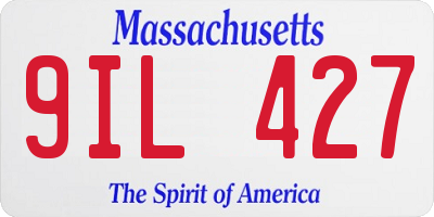 MA license plate 9IL427