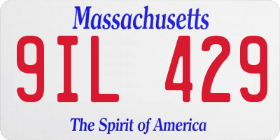 MA license plate 9IL429