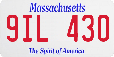 MA license plate 9IL430