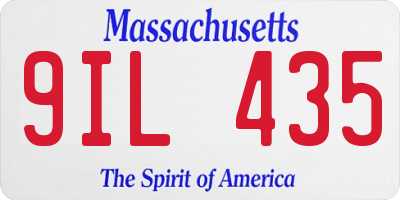 MA license plate 9IL435