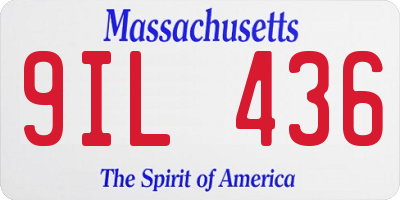 MA license plate 9IL436