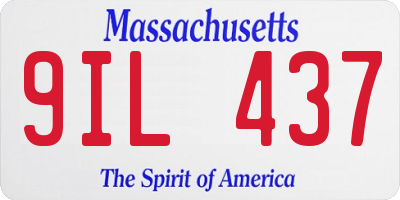 MA license plate 9IL437