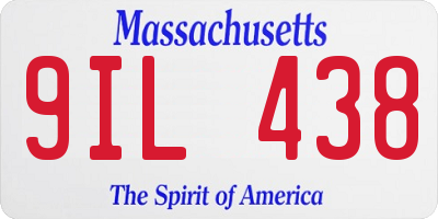 MA license plate 9IL438