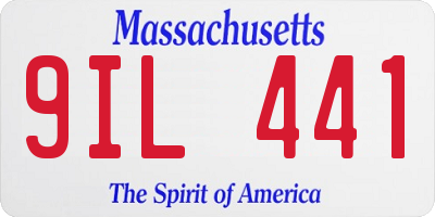 MA license plate 9IL441