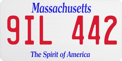 MA license plate 9IL442
