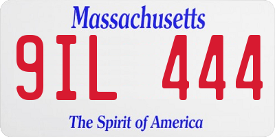 MA license plate 9IL444