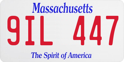 MA license plate 9IL447