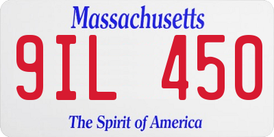MA license plate 9IL450
