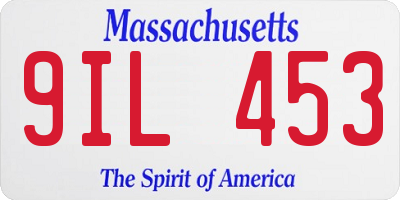 MA license plate 9IL453