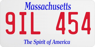 MA license plate 9IL454