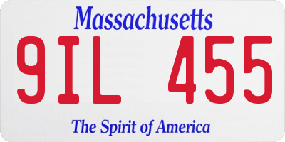 MA license plate 9IL455