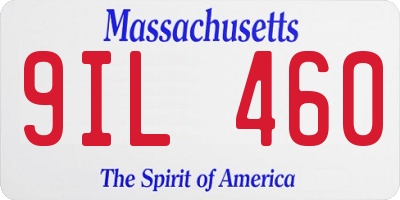 MA license plate 9IL460