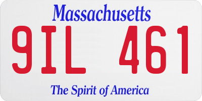 MA license plate 9IL461