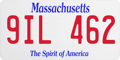 MA license plate 9IL462