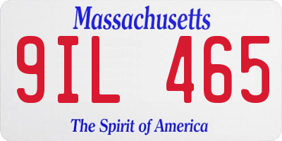 MA license plate 9IL465