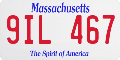 MA license plate 9IL467