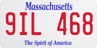 MA license plate 9IL468