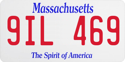 MA license plate 9IL469