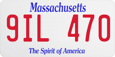 MA license plate 9IL470