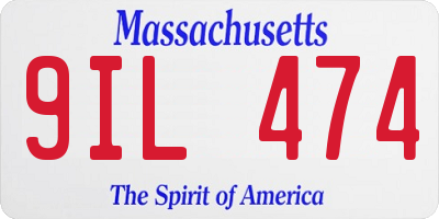 MA license plate 9IL474