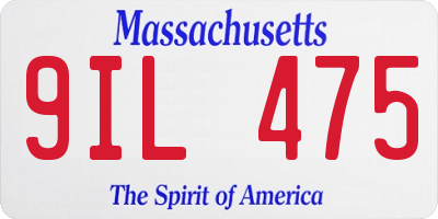 MA license plate 9IL475