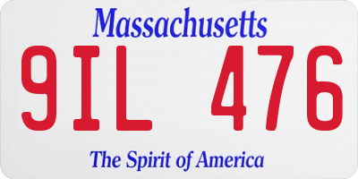 MA license plate 9IL476