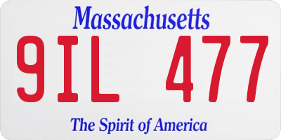 MA license plate 9IL477