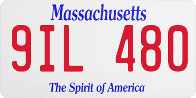 MA license plate 9IL480