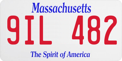 MA license plate 9IL482