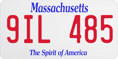 MA license plate 9IL485