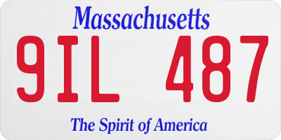MA license plate 9IL487