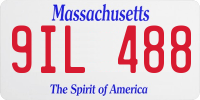 MA license plate 9IL488