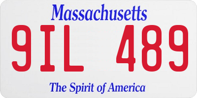 MA license plate 9IL489