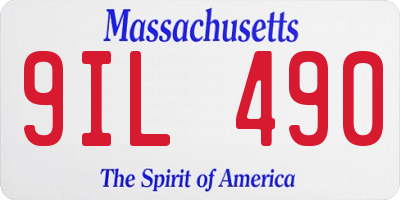MA license plate 9IL490