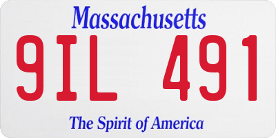 MA license plate 9IL491