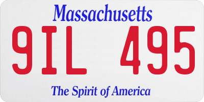 MA license plate 9IL495
