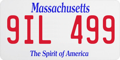 MA license plate 9IL499