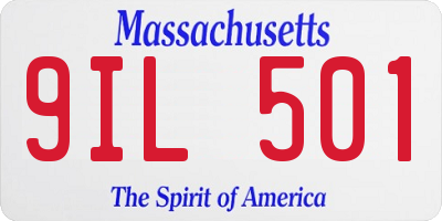 MA license plate 9IL501