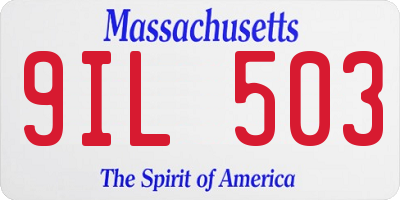 MA license plate 9IL503