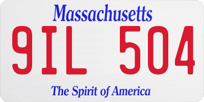 MA license plate 9IL504
