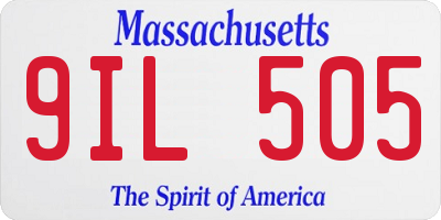 MA license plate 9IL505