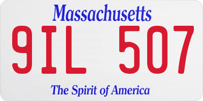 MA license plate 9IL507